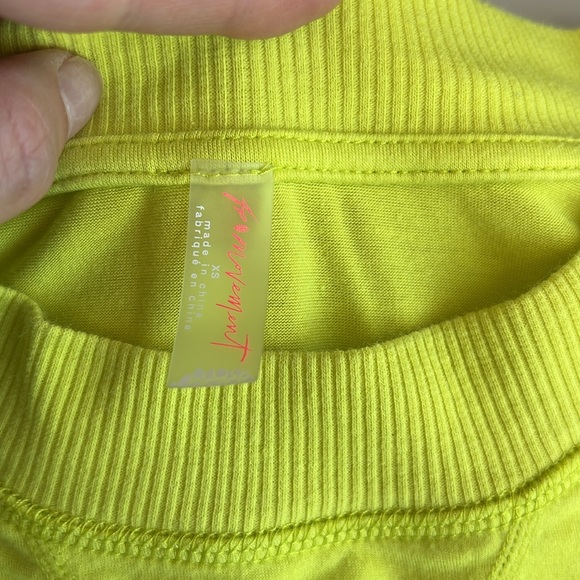 FP Movement by Free People Runner Up Long-Sleeve Size XS Color Neon Yellow - Picture 10 of 11